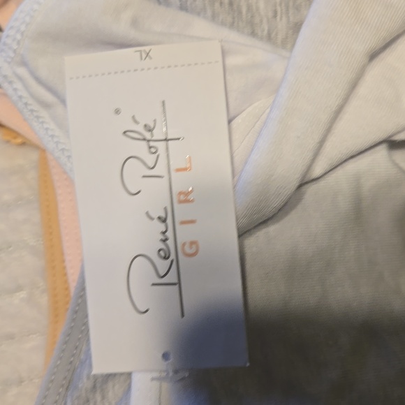 Rene Rofe Girls  Intimates White and Gray Bralette Set Size Xl. 14 - Picture 2 of 7
